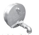 1004WC-0400 - 4" WEATHER CAP ADAPTOR, 1004, HANDLE AND CHAIN, ALUM
