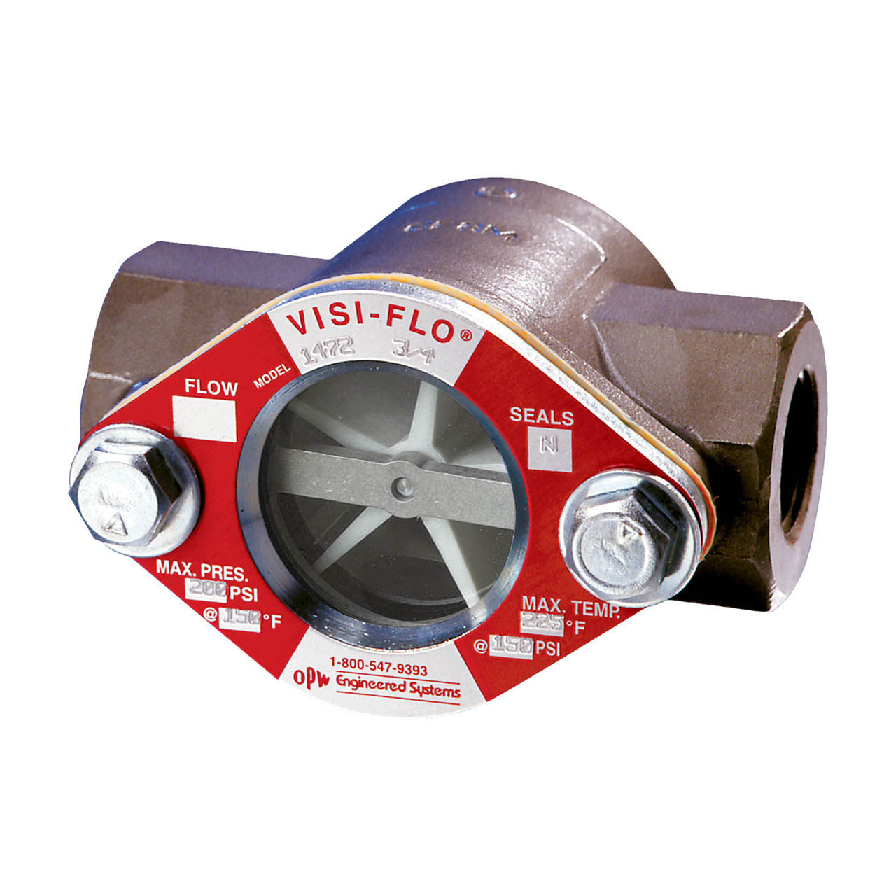 1421R-0105 - 1" VISI-FLO, FNPT, CST, RYTON PROP, NEOPRENE