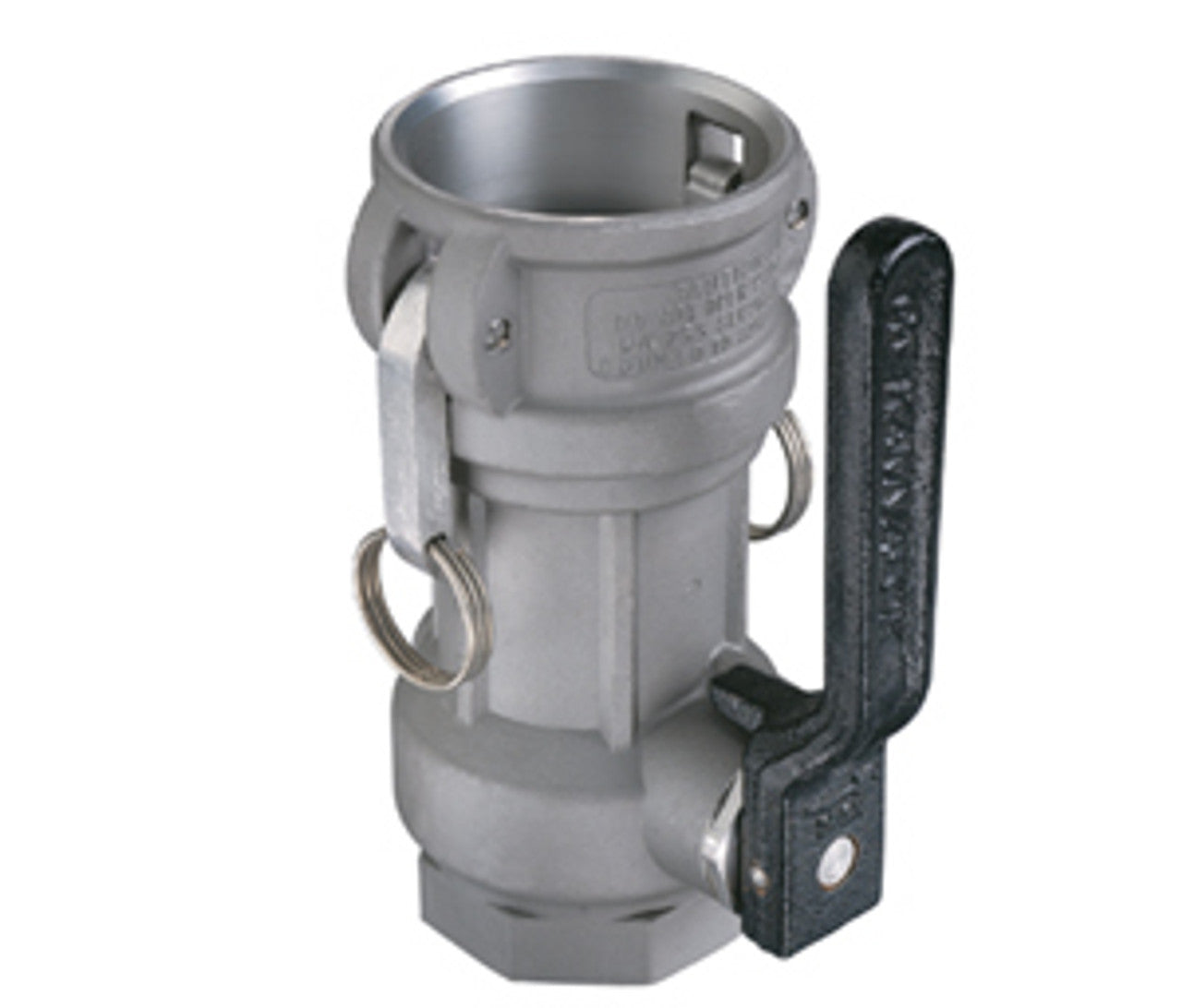 1777DL-SS15 - 1-1/2" KAMVALOK COUPLER, SST, TFE/ FLUOROCARBON, FNPT, LOCKING ARMS, LOCKING LEVER