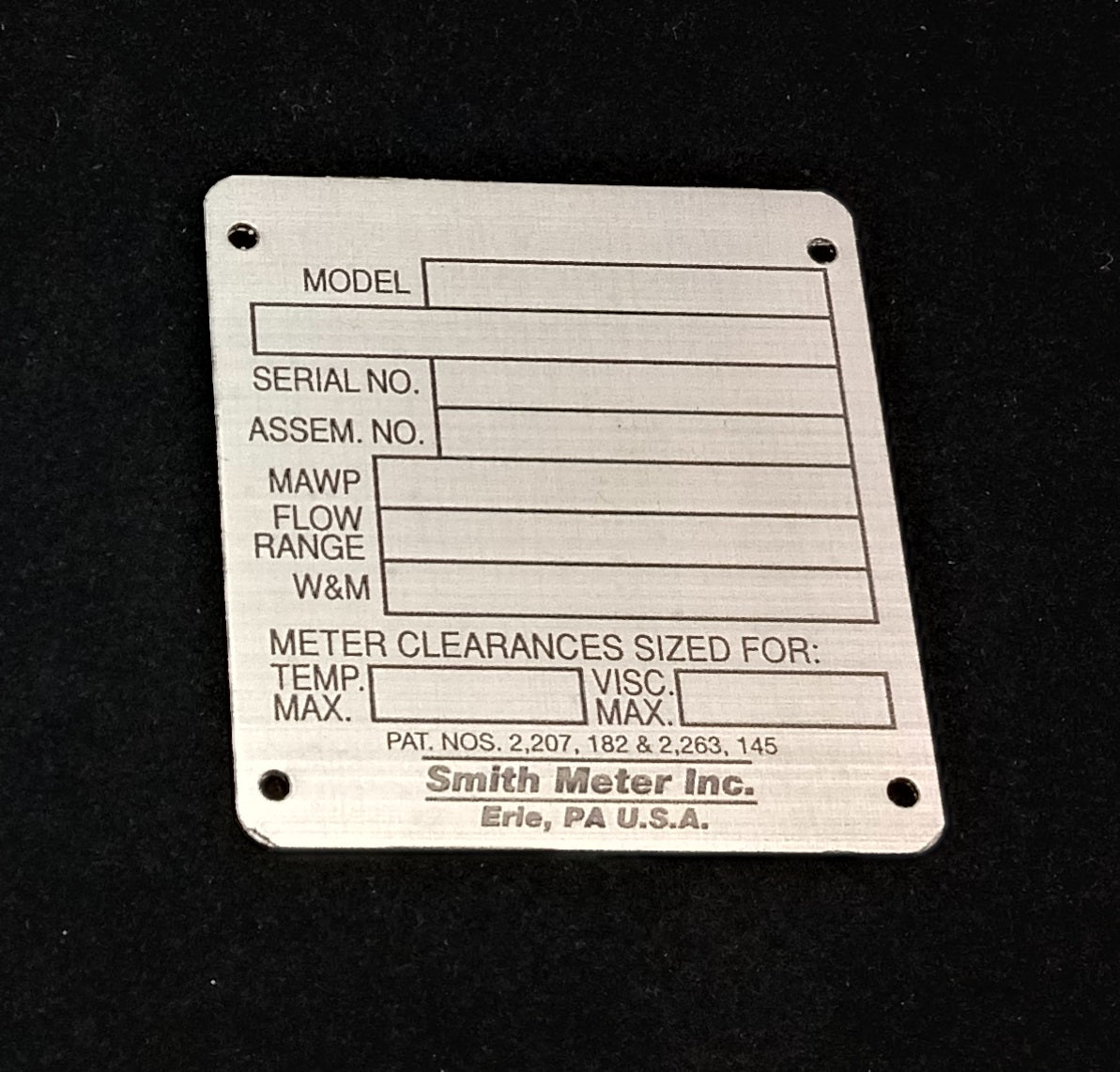 554608001 - NAMEPLAT - UNIVERSAL FOR ALL NON-PED PD