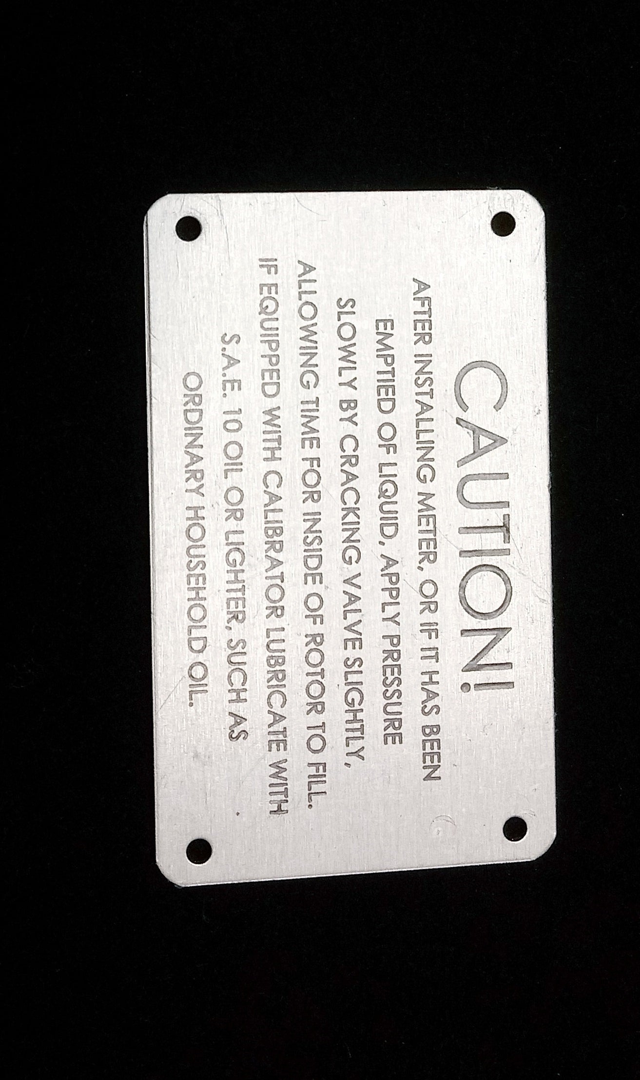 6571001 - PLATE-CAUTION CALIBRATOR