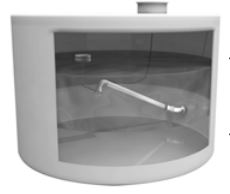 764VE-0180 - 3" FLOATING SUCTION-MTG PIPE W/EL, ALUM, FLUOROCARBON, 120X112-1/2"