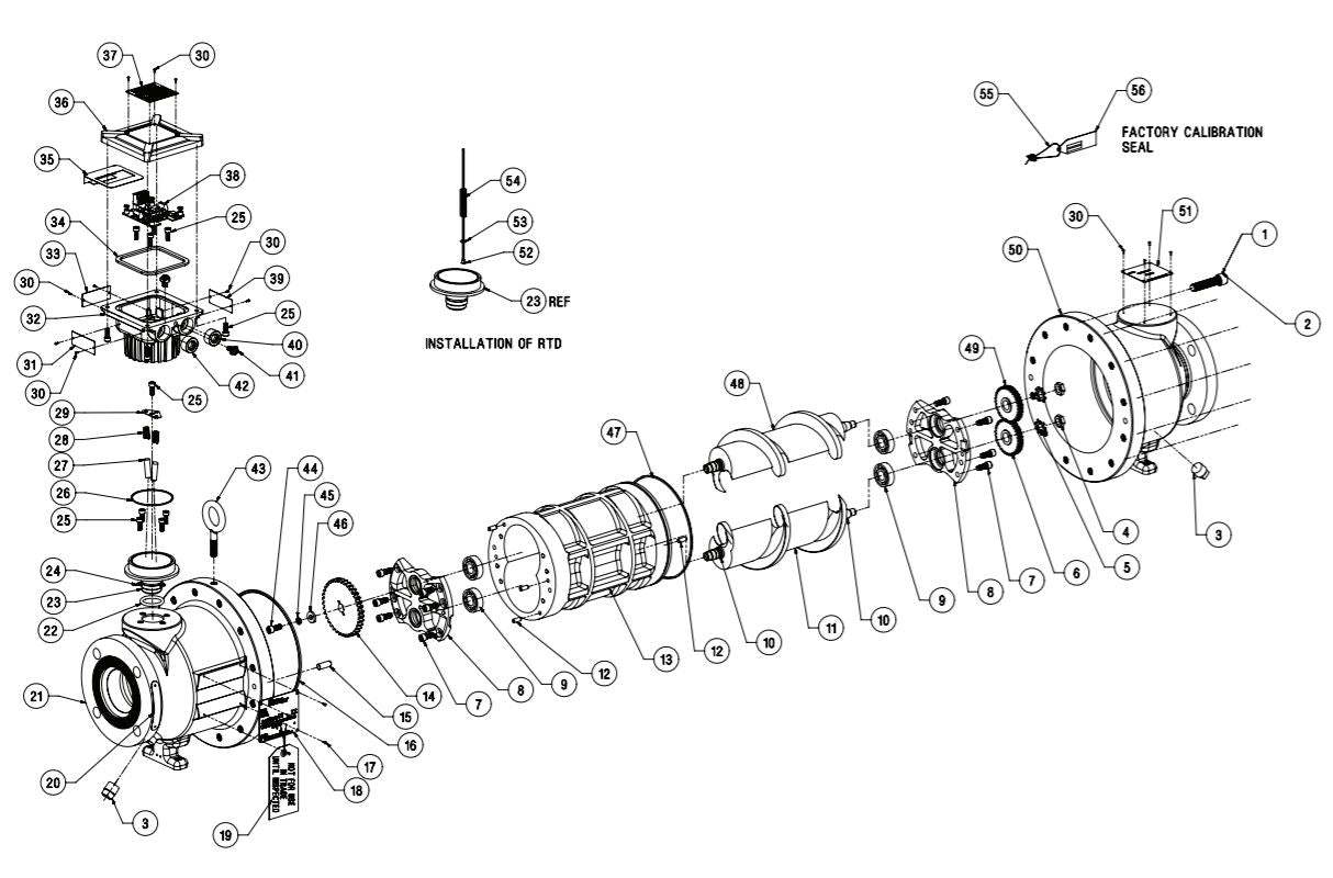 BRP6IN - BRODIE 6" BiRotor PLUS EXPLODED VIEW