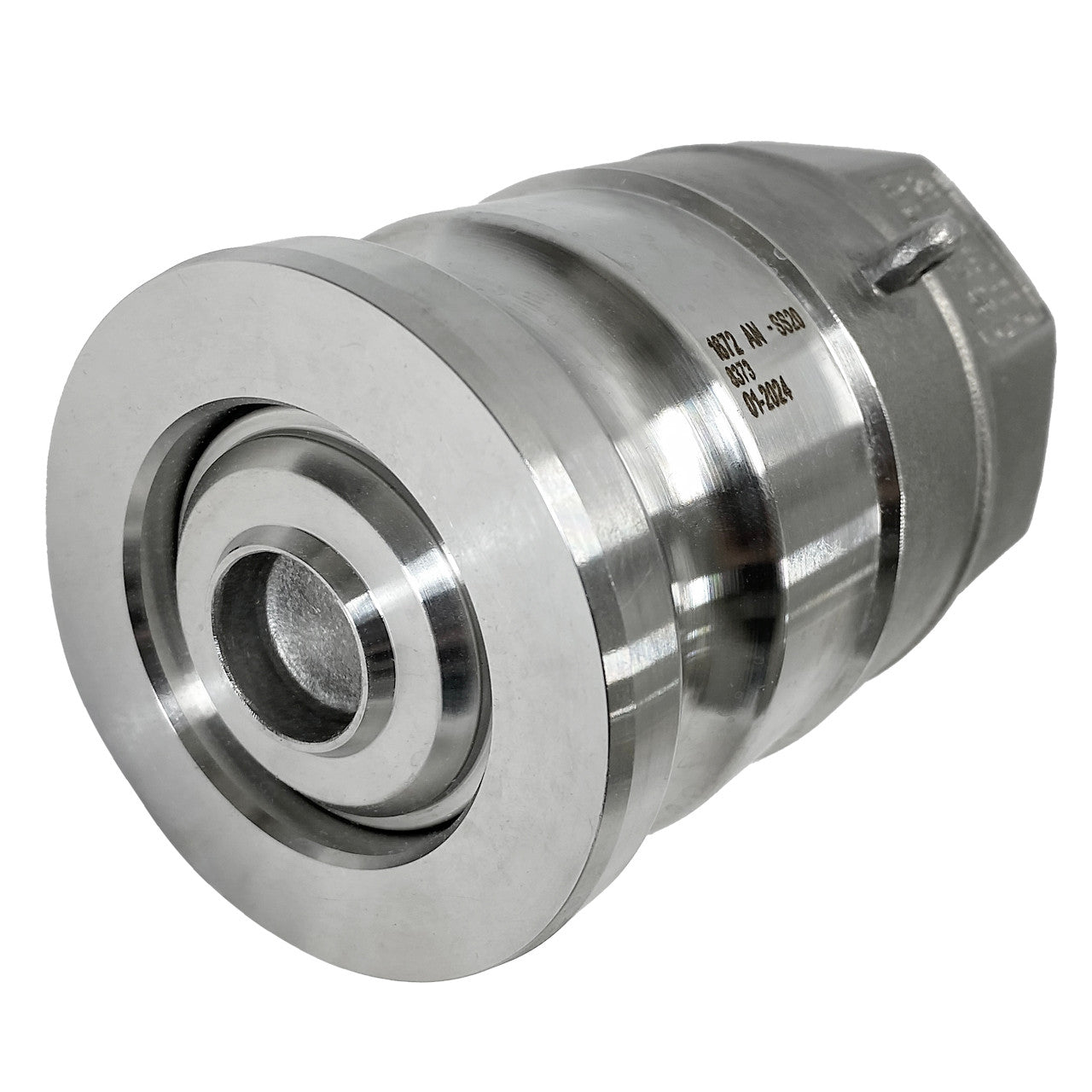 1673AN-SS20-FLAT - 2" KAMVALOK ADAPTOR, LOW DRIP, SST, TFE/SIL, FNPT