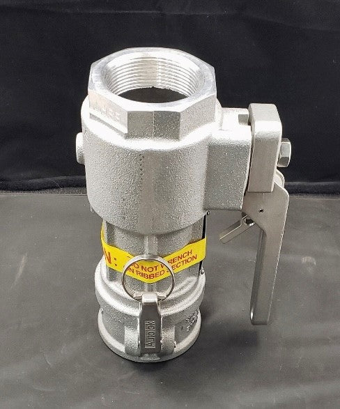1712DBL-AL20 - 2" KAMVALOK COUPLER, ALUM, FLUOROCARBON, BSPT, LOCKING ARMS, LOCKING LEVER