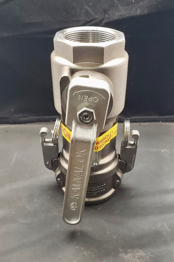 1773DL-SS20-GL - 2" KAMVALOK COUPLER, SST, PTFE, FNPT, LOCKING ARMS/LEVER, GREASELESS