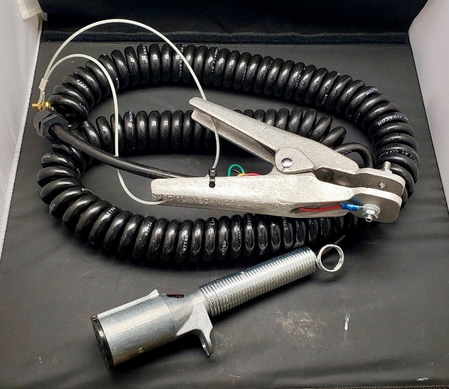 7720-COIL-BA15 - GND VERIFY CLAMP AND CORDSET, 15' COILED W/ BRKAWAY PLUGCORD