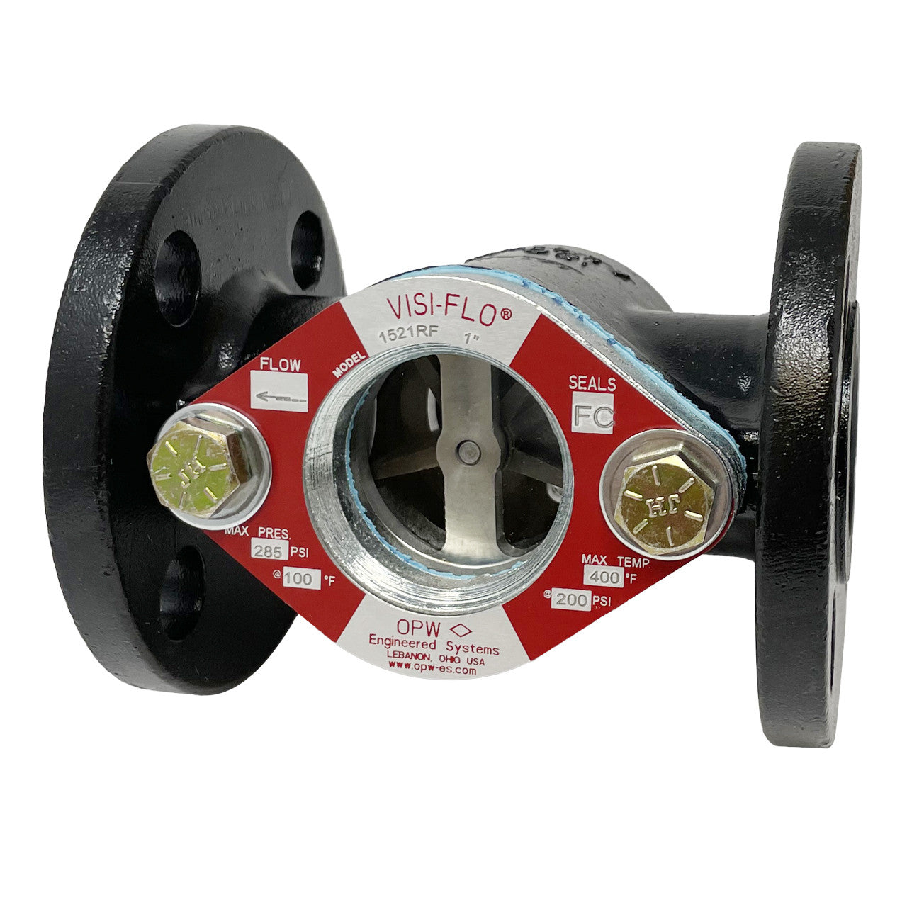 1421DF-0152 - 1-1/2" 1400 VISIFLO CST 150 FLANGE FLUOROCARBON DELRIN PROP"