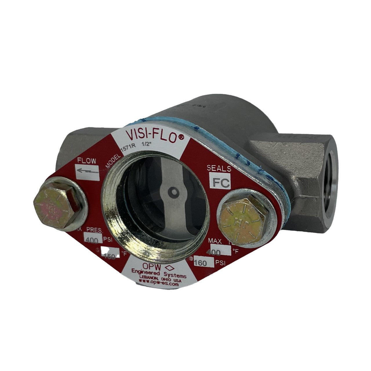 1571R-0102 - 1" 1500 VISIFLO SST NPT FLUOROCARBON RYTON PROP