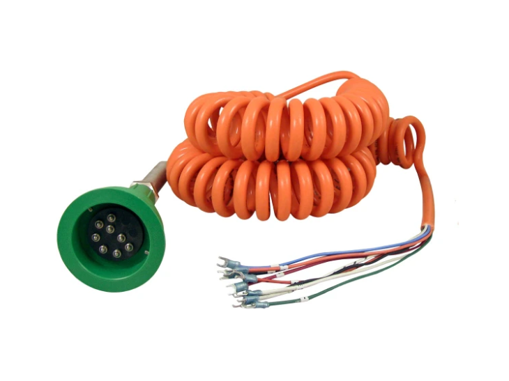 21818 - HARDWIRE THERMISTOR OVERFILL 30' COILED CORD, PLUG, 2 J SLOT PINS, 8 CONTACT PINS