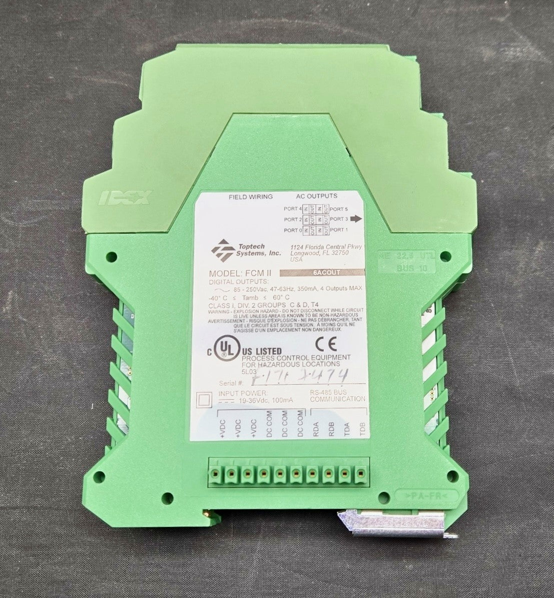 1771 - FCM II (FLOW CONTROL MODULE) - FCM II, 6AC OUTPUT MODULE (12-250 VAC, 350mA)