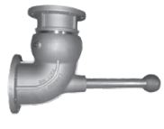 3635FTH-0402 - 4" ALUM. SWIVEL JOINT FLUOROCARBON MAIN FELT DUST SEAL W/HANDLE