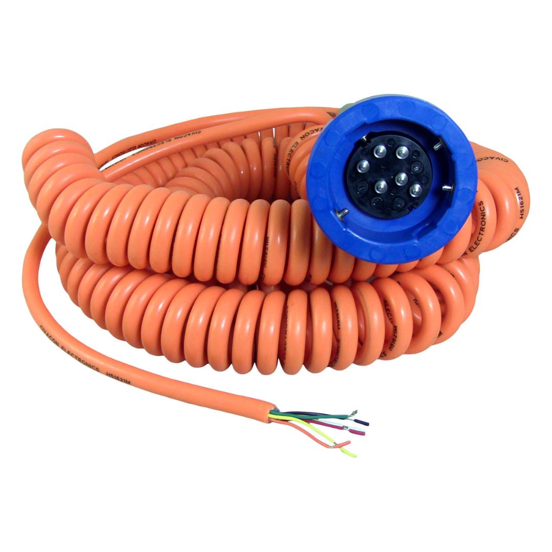 7100-7100 - PLUG & CORD, OPTIC, 30' 10 COND. TINND, COILED, 18GA